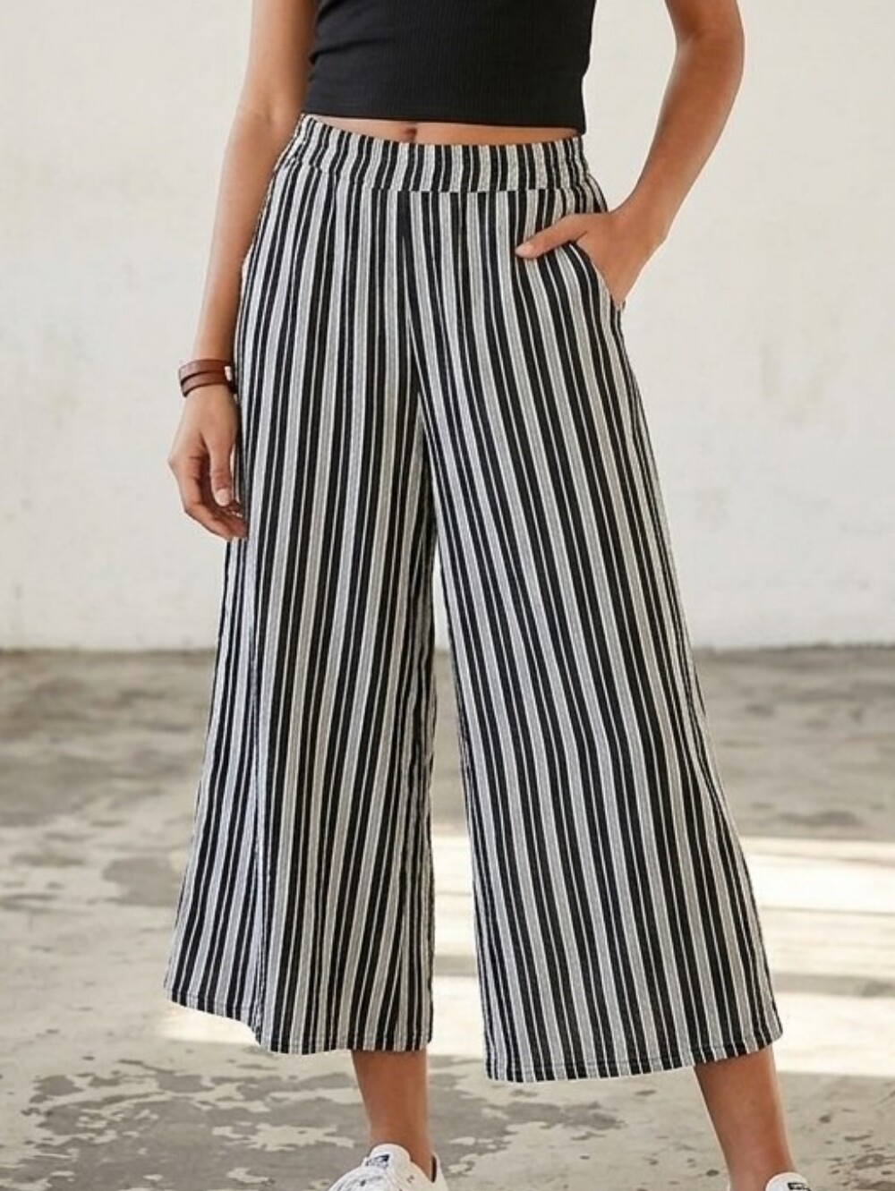 Hollister Striped Wide Leg Pants